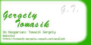 gergely tomasik business card